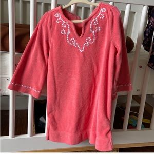 Janie and Jack coral swim cover up dress 3